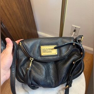 Marc By Marc Jacobs Classic Q Mini Crossbody Black Pebbled Leather